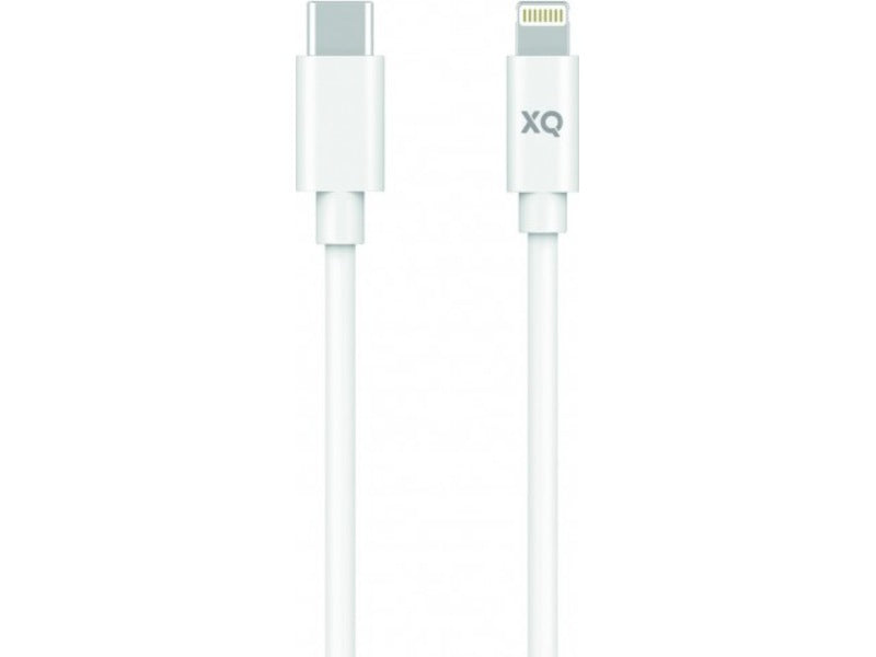 XQISIT Charge & Sync Lightning till USB-C 2.0 kabel, vit