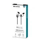 Champion USB-A till Lightning, USB-C och Micro-USB 1,5m Svart