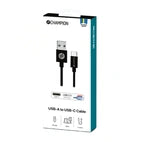 Champion USB-A till USB-C Kabel 2m Svart