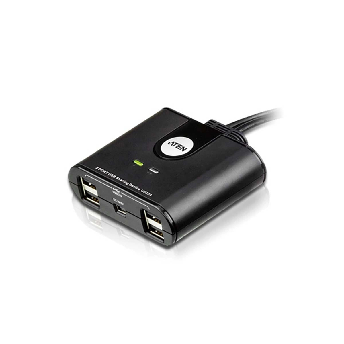 aten 2-Port USB-Omkopplare Svart