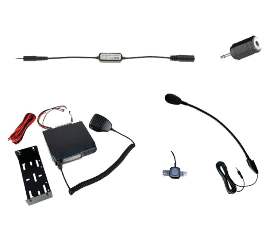 V-com M80 Mobilradio på 80MHz + handsfree kit med svanhalsmikrofon